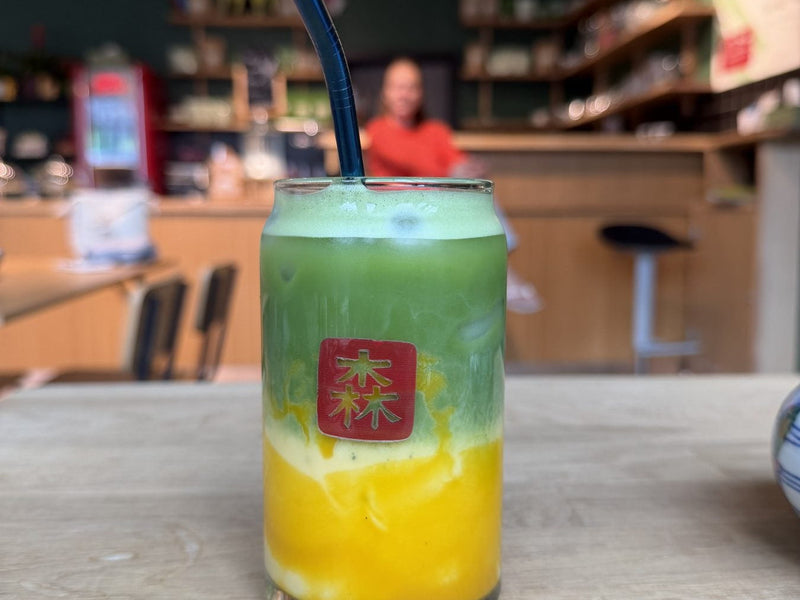 Iced matcha latte at Morii Teahouse, Tallinn